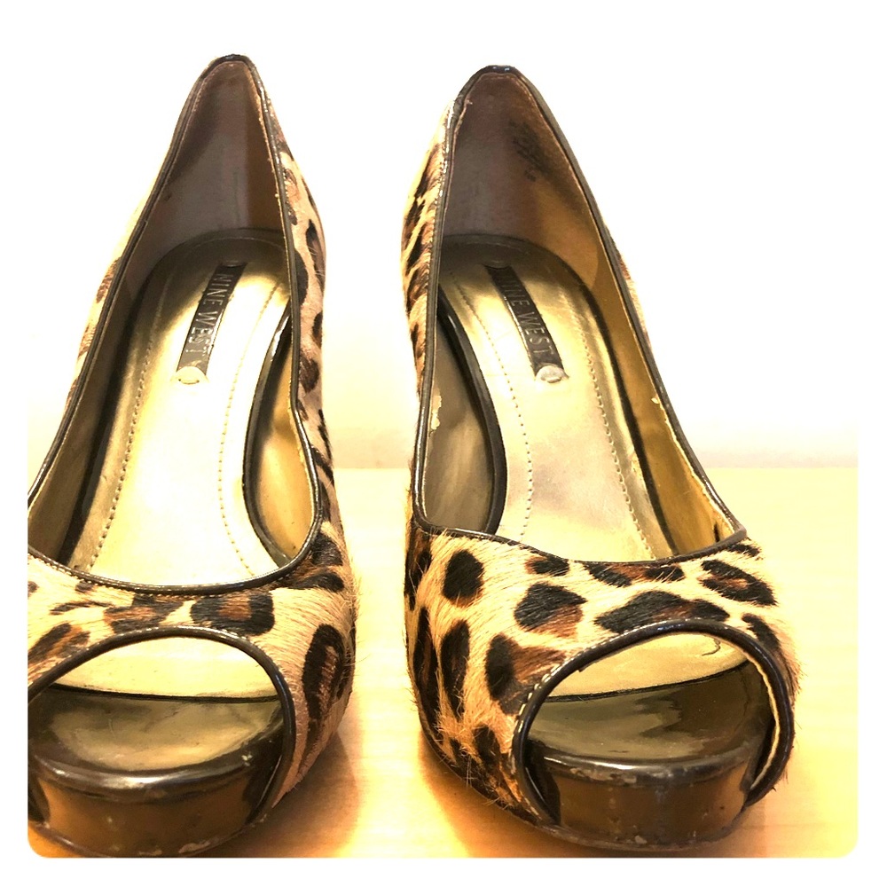 Cheetah Print Peep Toe Heel
